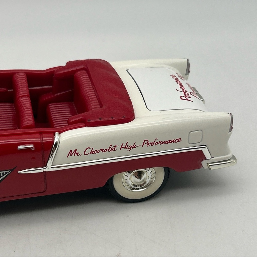Vtg Liberty Classic 1955 Chevy Convertible Zora Arkus Duntov 1/25 Car Bank Red - Picture 6 of 16